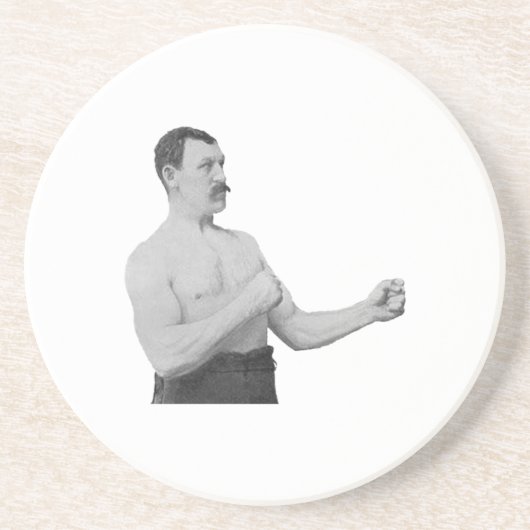 過度に男らしい人のミーム コースター (正面)