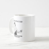 過度に男らしい人は再度打ちます! コーヒーマグカップ (正面左)