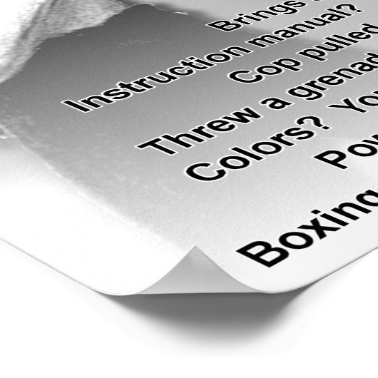 過度に男性の引用文のことわざおもしろいポスターのサイン ポスター (角)