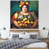 「過敏の女神」カラフルポートレート キャンバスプリント (インサイチュ (寝室))