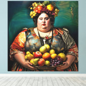 「過敏の女神」カラフルポートレート キャンバスプリント (インサイチュ (ウッドフロア))