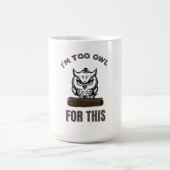 過敏性フクロウおもしろいルデザイン過敏性腸 コーヒーマグカップ (中央)