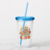 過救済去 – よくはしゃぐフローラやる気を起こさせる アクリルタンブラー (裏面)