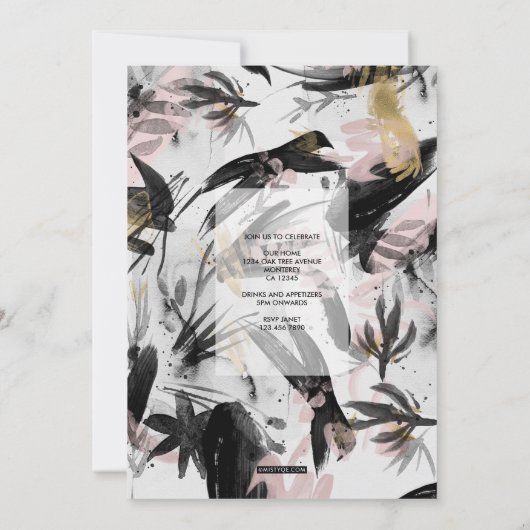 過渡的卒業発表 招待状 (裏面)