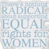 過激な女性フェミニスト引用文女性権利ラップトップ シール (正面)