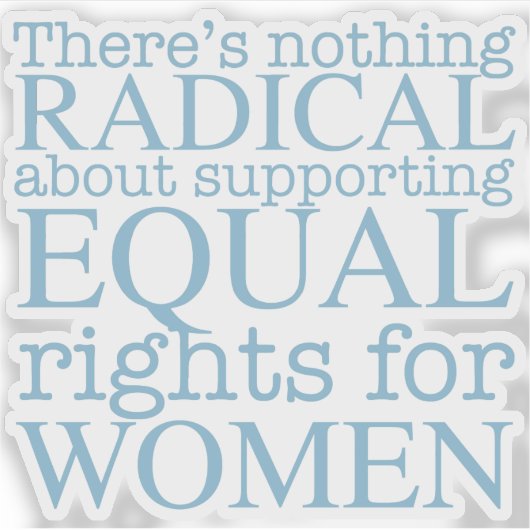 過激な女性フェミニスト引用文女性権利ラップトップ シール (正面)