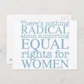 過激な女性フェミニスト引用文 ポストカード (正面/裏面)