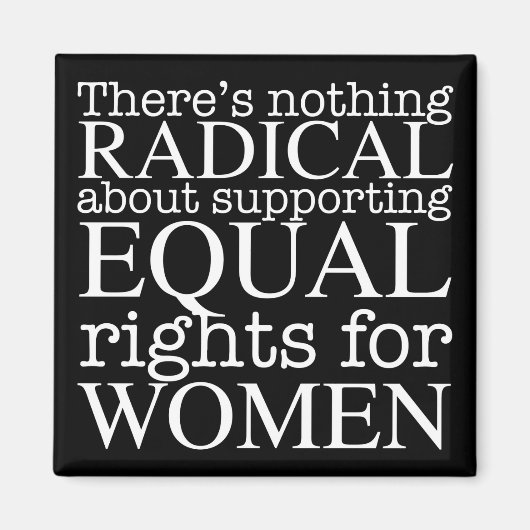 過激な女性引用文女性の権利フェミニスト マグネット (正面)