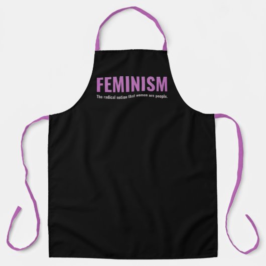 過激な概念エプロン – FEMINISMステートメントギア エプロン (正面)