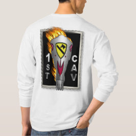 過激な炎の馬の頭蓋骨 第1騎兵師団 Tシャツ