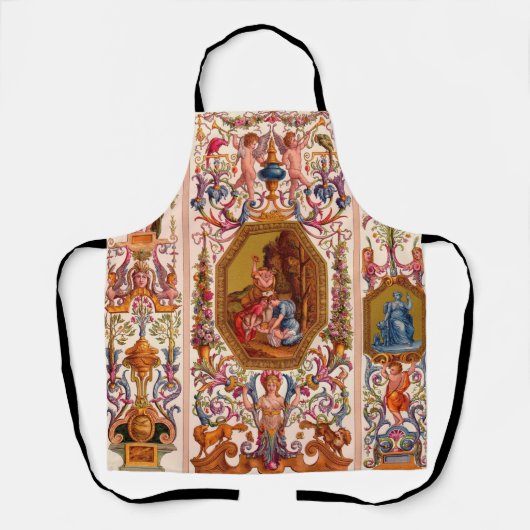 過激な17世紀バロックプリント エプロン (正面)