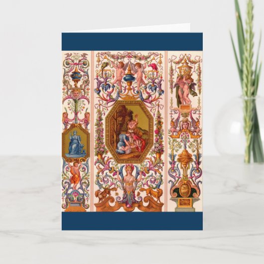 過激な17世紀バロックプリント カード (正面)