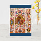 過激な17世紀バロックプリント カード (黄色い花)