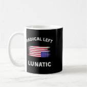 過激派左翼ルナティック反トランプ面白い民主党員不服 コーヒーマグカップ (左)