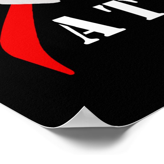 過激派無神論者ブラックポスター ポスター (角)