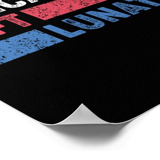 過激離れな狂気アンチトランプおもしろい民主党員 ポスター (角)