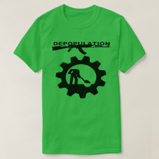 過疎: Depopulator及び働き実地ギア Tシャツ
