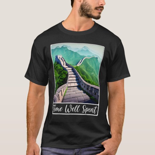 過素晴らし去した中国の壁 Tシャツ (正面)