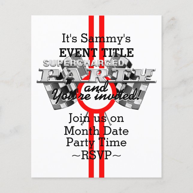 過給パーソナライズされた性能パーティー (正面)