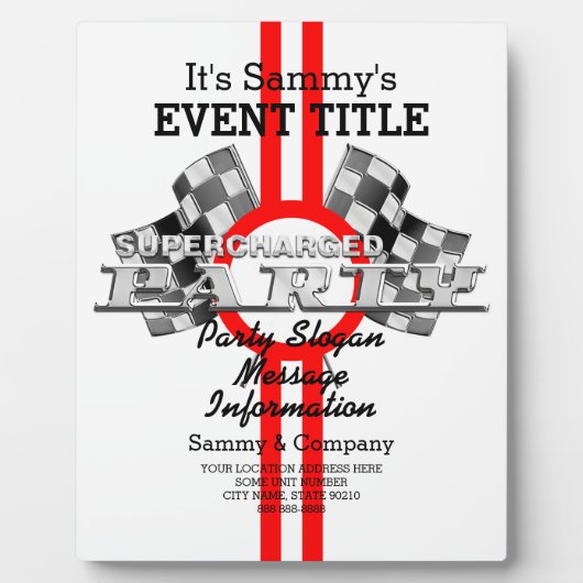 過給パーソナライズされた性能パーティー フォトプラーク (正面)