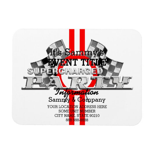 過給パーソナライズされた性能パーティー マグネット (横)