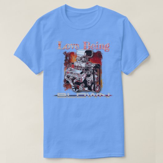 過給吹レーシングエンジン Tシャツ (デザイン正面)