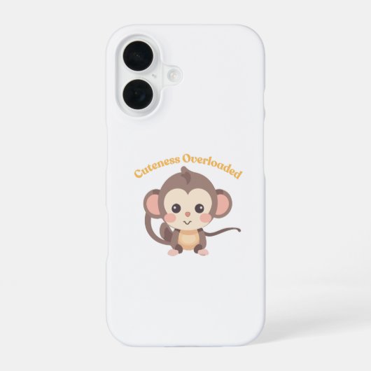 過負荷時可憐: Monkey Iphone 16ケース (裏面)