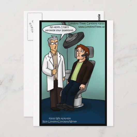 過酸化物ブルートゥース歯科医?ギフトおもしろいカードT型 ポストカード (正面/裏面)