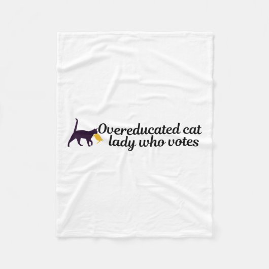 過食おもしろい化されたカマラ投票者キャットホールディングトランプ フリースブランケット (正面)