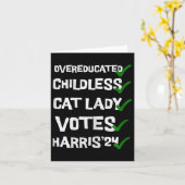 過食の子どものいない猫レディース投票カマラハ カード (黄色い花)