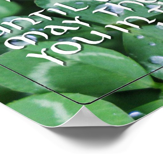 道があなたに会うためにケルトの緑に上がることを願う ポスター (角)