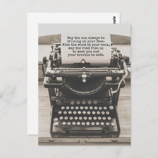 道が上がってあなたを満たすこと – 安全な旅行 ポストカード (正面/裏面)