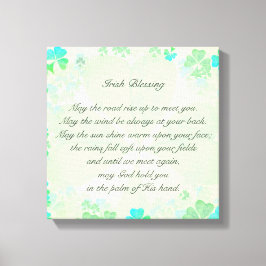 「道が上がってもいい…」 アイリッシュ賛美アンティーク キャンバスプリント