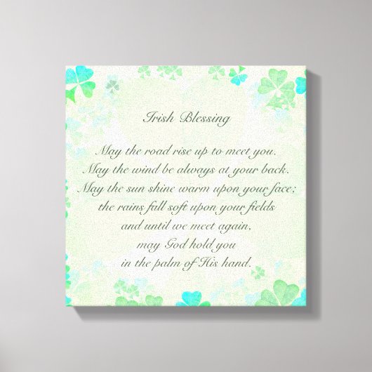 「道が上がってもいい…」 アイリッシュ賛美アンティーク キャンバスプリント (正面)