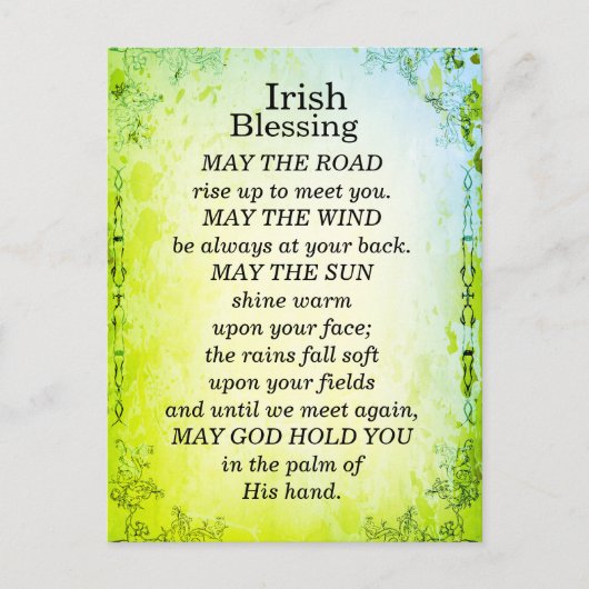 道が上がってアイルランド人の家に会え賛美る ポストカード (正面)