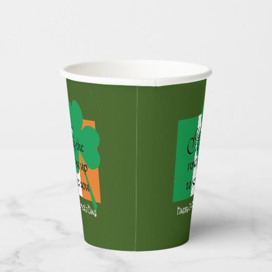道が上がるのを待つSt patricks day 紙コップ (右)