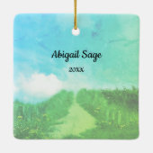 道が君の所まで上がっ賛美てくれたら、アイリッシュ賛美の セラミックオーナメント (裏面)