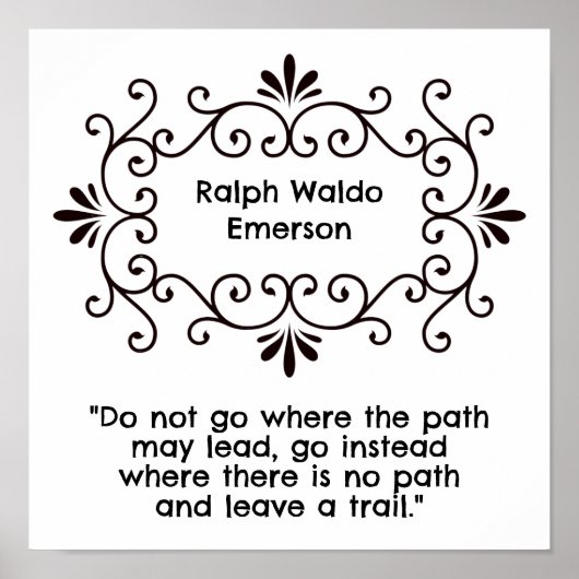 「道が君を導く所に行くな ポスター (正面)