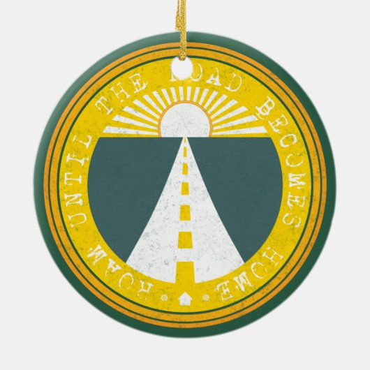 道が家に帰るまで歩く セラミックオーナメント (裏面)