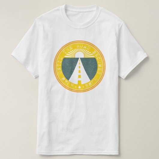 道が家に帰るまで歩く Tシャツ (デザイン正面)
