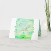 「道が開けて…」 アイルラ賛美ンドのシャムロック カード (裏面)