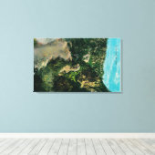 道でローエ山の馬 キャンバスプリント (インサイチュ (ウッドフロア))