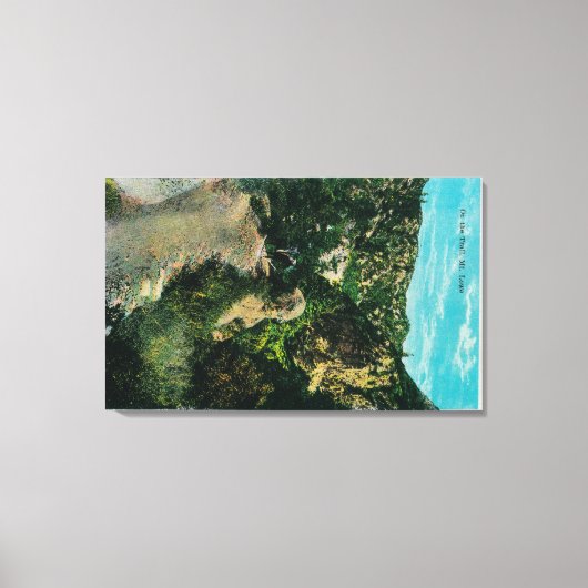 道でローエ山の馬 キャンバスプリント (正面)