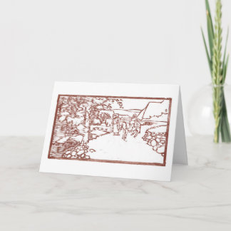 "道で"のクリスマスカード シーズンカード