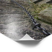 道と小さな橋、黄色い山。 フォトプリント            (角)