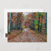 道なき道の感謝のポストカード 秋 ポストカード (正面/裏面)