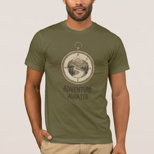 道なき道を進む冒険 Tシャツ (正面)