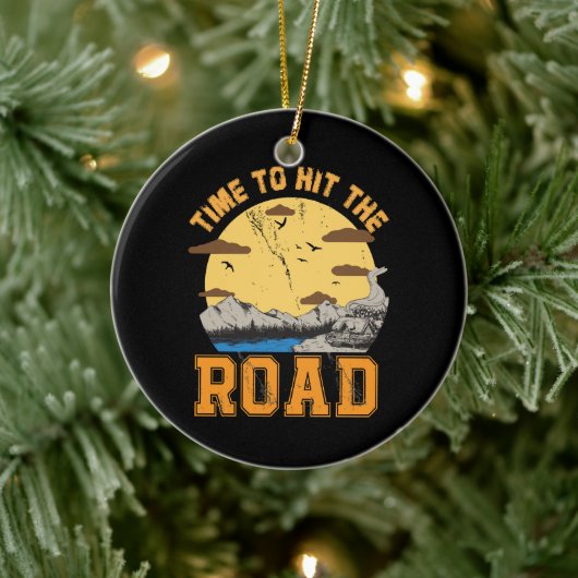 道に出る時間 セラミックオーナメント (ツリー)