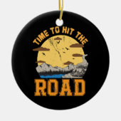 道に出る時間 セラミックオーナメント (正面)