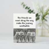 道に沿って我々が会う友人フレンドシップ引用文 ポストカード (スタンド正面)
